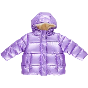Girls Pete Puffer - Purple Metallic