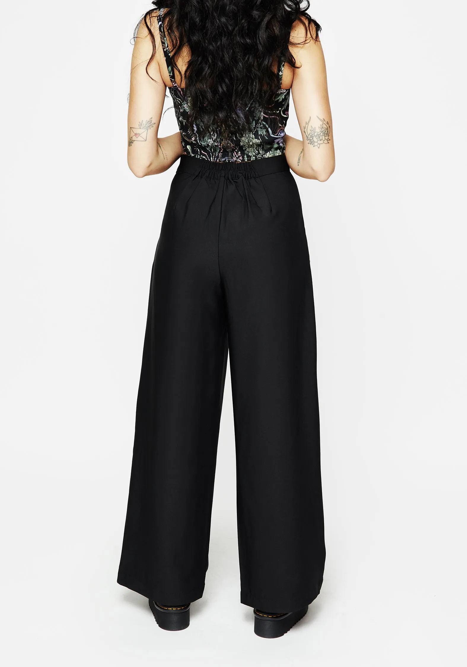 Herald Embroidered Wide Leg Trousers