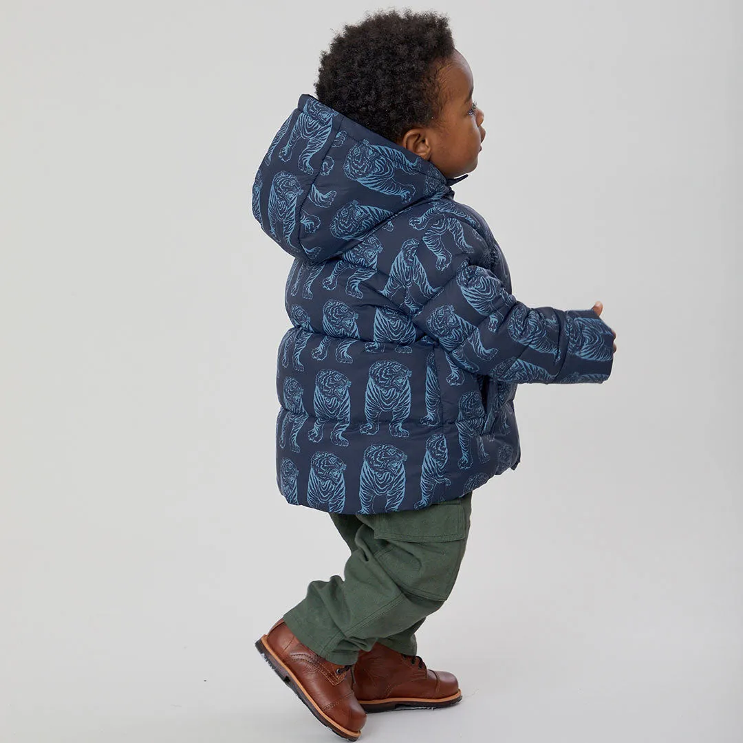 Kids Pete Puffer - Blue Tiger
