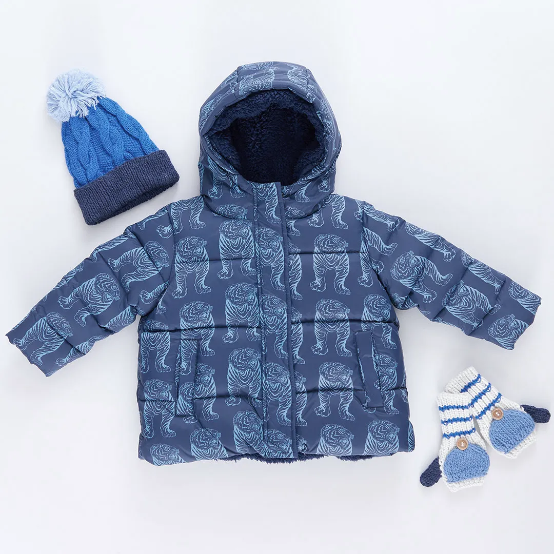 Kids Pete Puffer - Blue Tiger