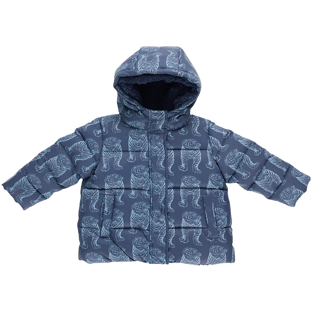Kids Pete Puffer - Blue Tiger