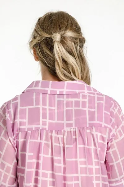MADDISON SHIFT DRESS PINK BLOOM PRINT
