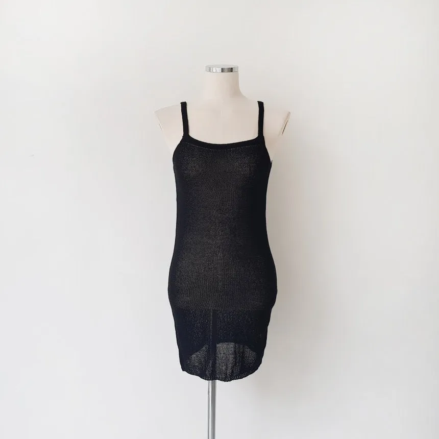 Open-Knit Soft Viscose Fishtail Dress